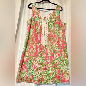 Lilly Pulitzer Gabby Shift Dress Multi Corded Lace Detail (size 16)